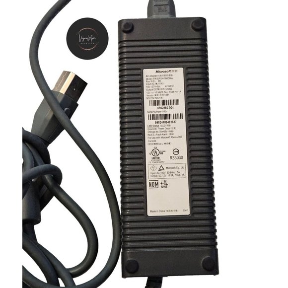 203W OFFICIAL GENUINE DPSN-186CB A MICROSOFTXBOX 360 AC POWER SUPPLY BRICK